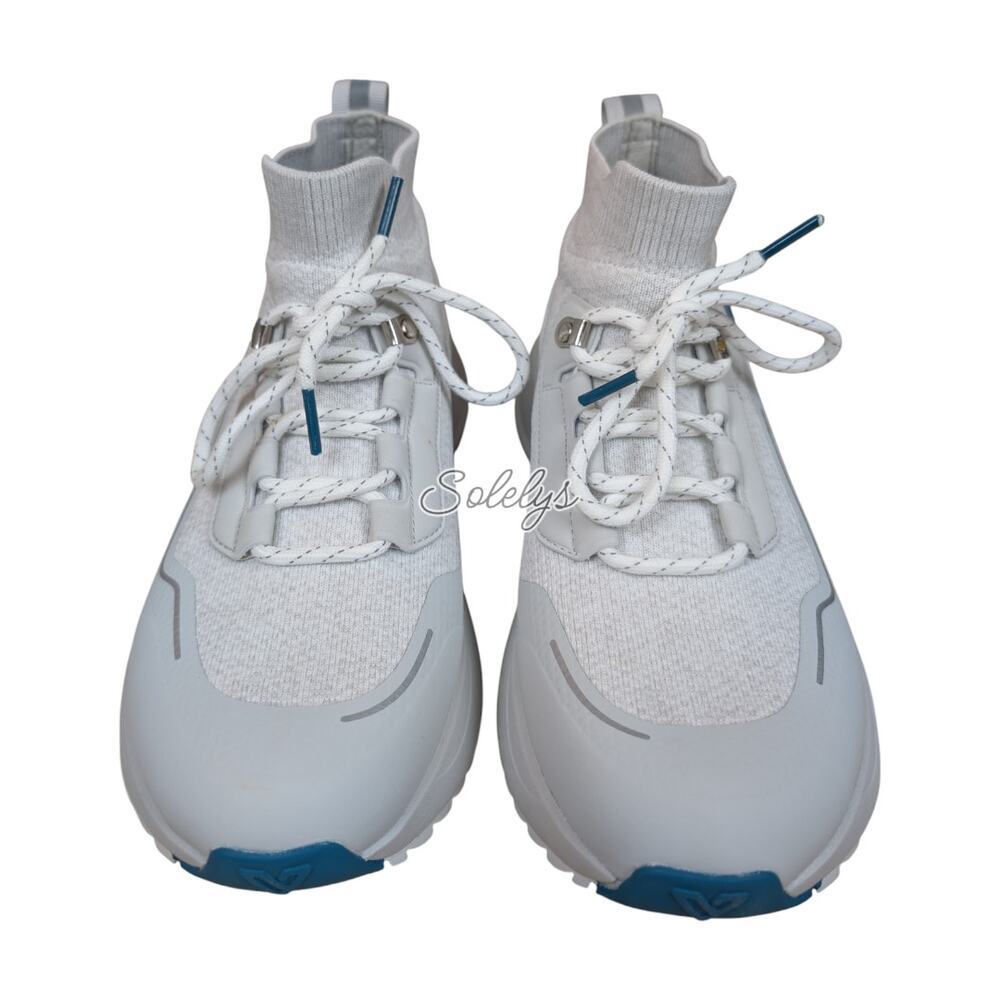 Vessi Stormburst Womens 10 Frost White Waterproof High Top Knit Sneaker Boot